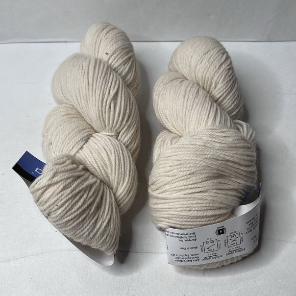2 Berroco Ultra Alpaca Yarn Hank Color 6201 Winter White Alpaca/Peruvian Wool - Picture 1 of 8
